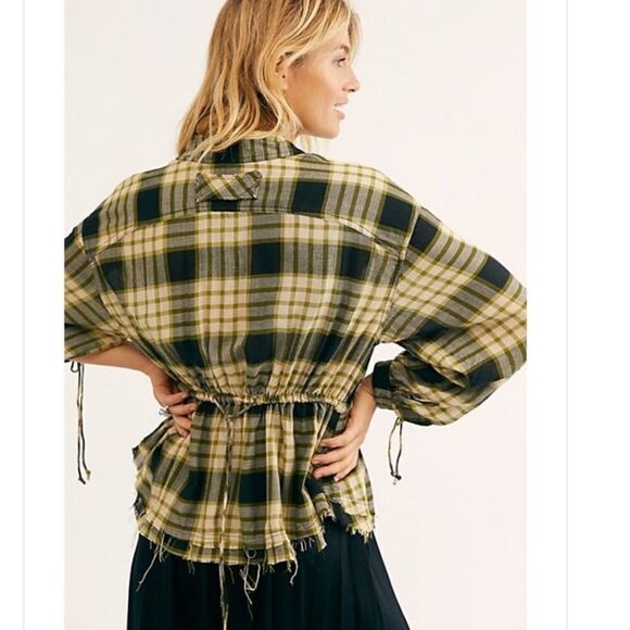 NWT FP Pacific Dawn plaid top. Size XS - Picture 2 of 3